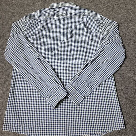 Tommy Hilfiger Mens Size M Checkered Long Sleeve Button Down Blue Green Shirt - Picture 2 of 14